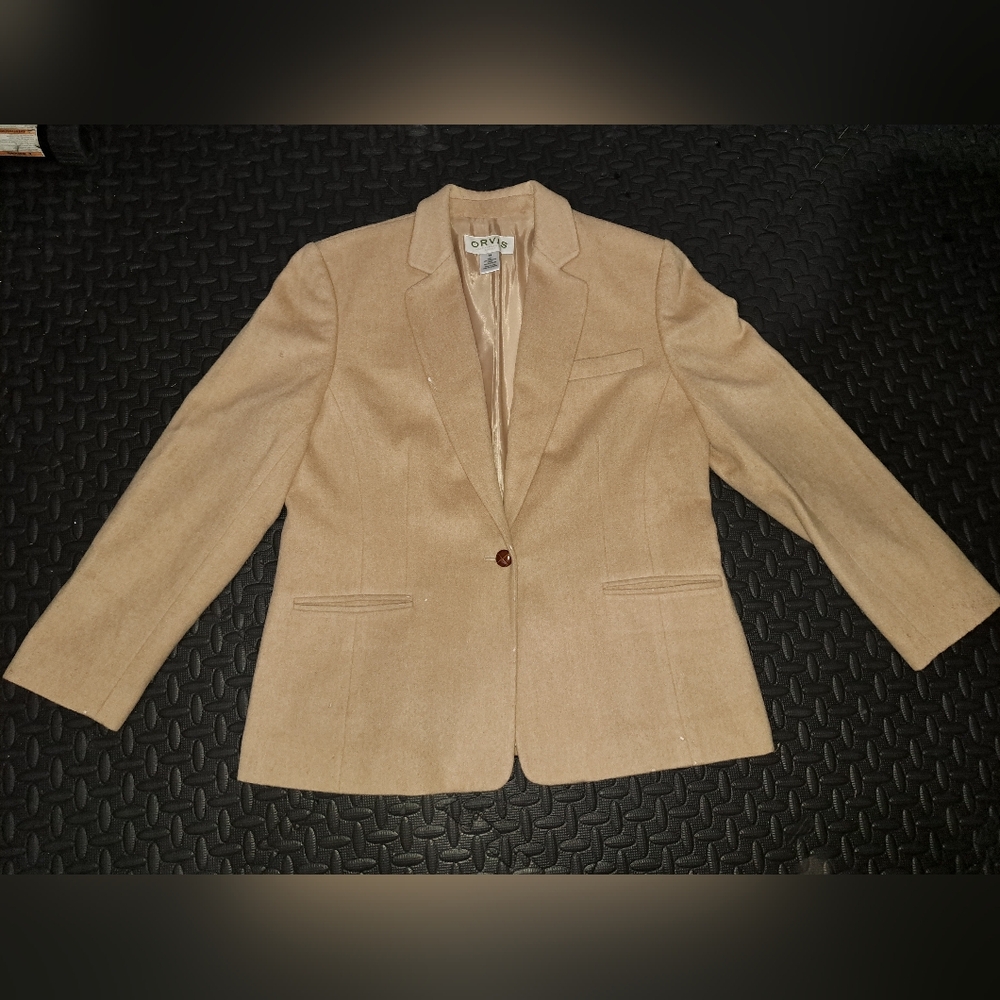 Womens Orvis Camel Hair Blazer / Suit Jacket